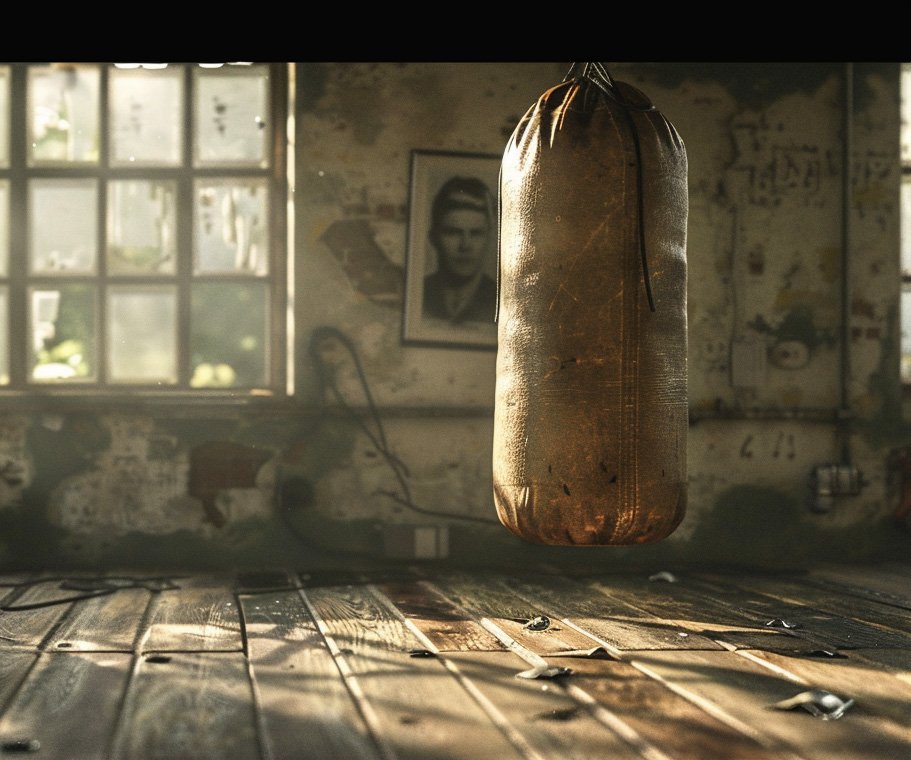 Boxing gym heavy bag